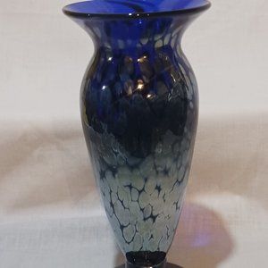 K C cobalt blue vase